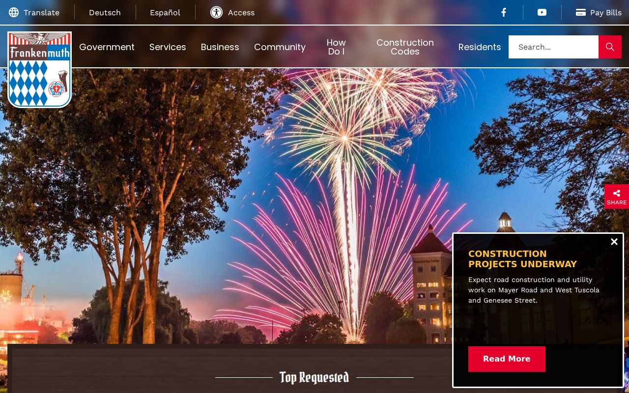 Frankenmuth criminal records official city government page in Saginaw County