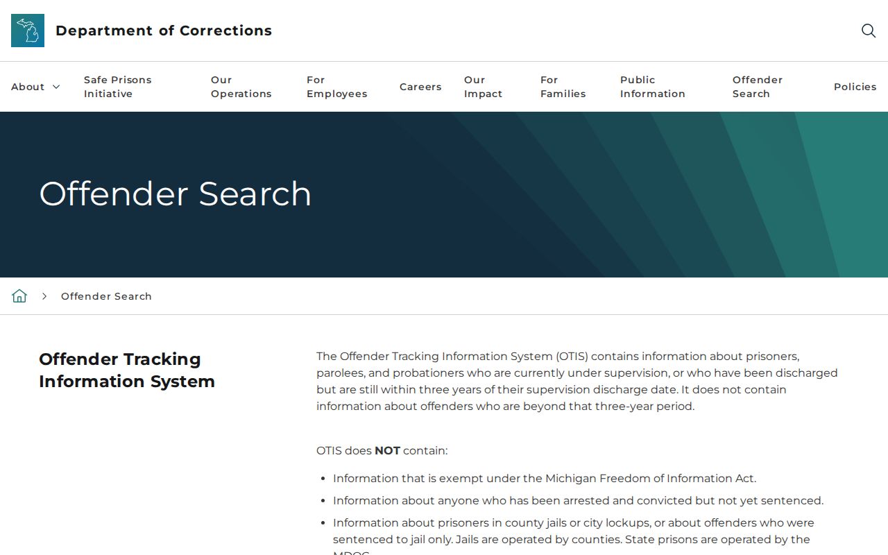 Saginaw County criminal records comparison with Michigan OTIS