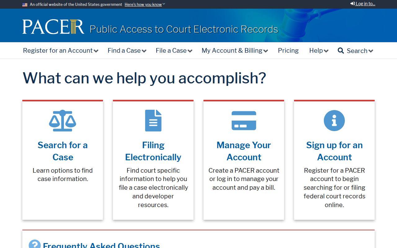 PACER federal case search compared with Saginaw County criminal court cases