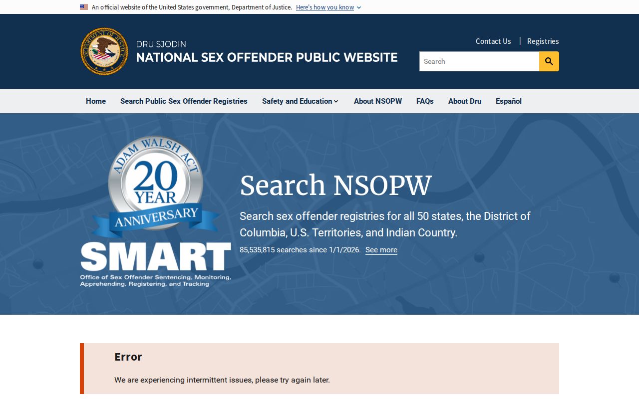 National PSOR supplement for a Saginaw County sex offender search